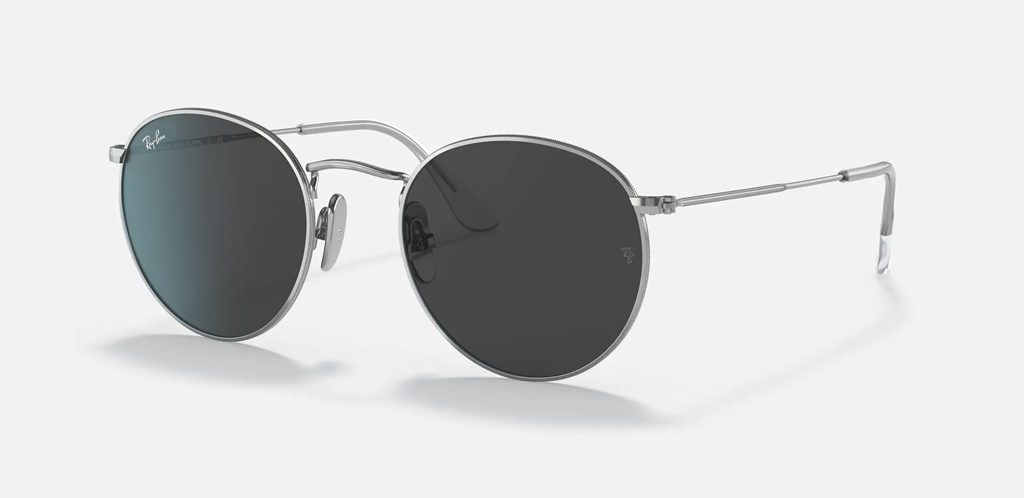 RAY BAN ROUND METAL TITANIUM 8247